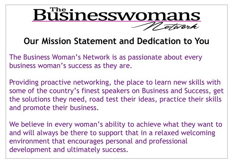 The Business Womans Network Mission Statement.