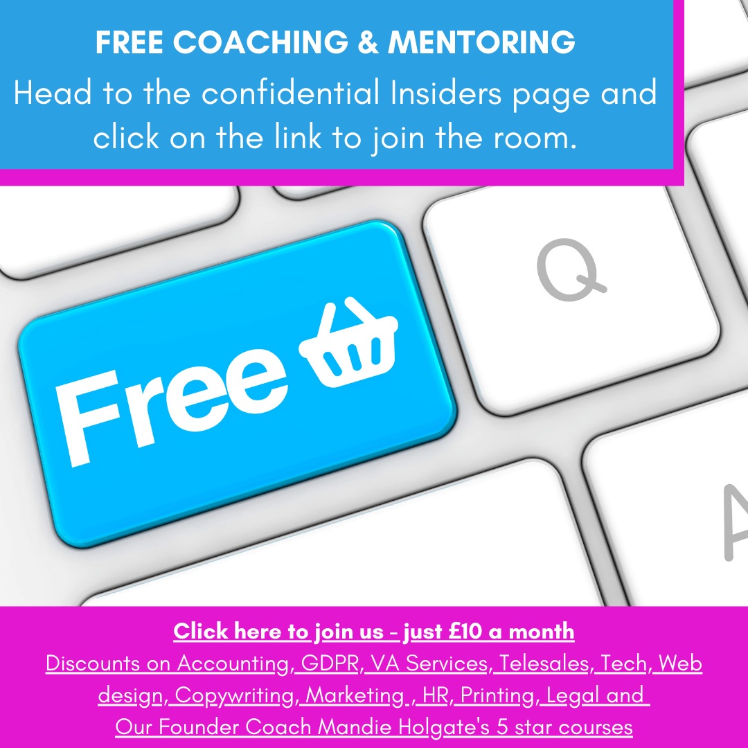 Free networking and coaching every month Free networking and coaching every month