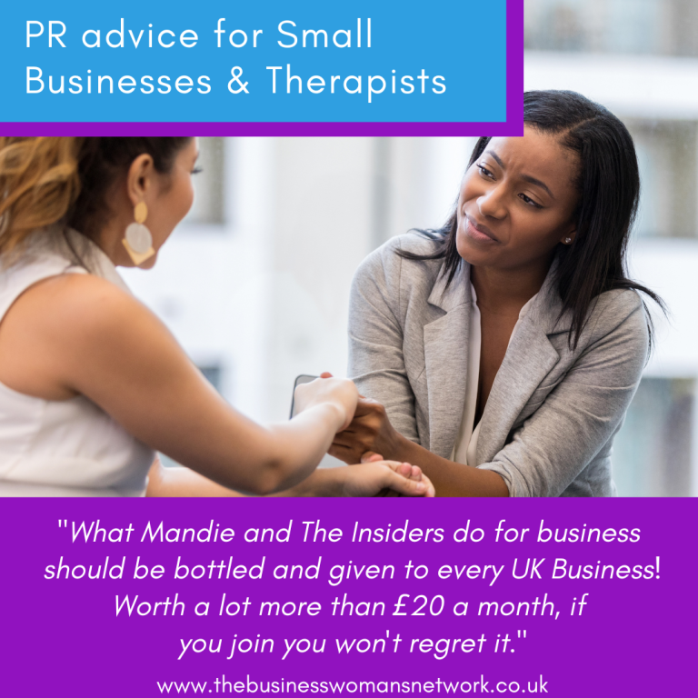PR advice for Small Businesses & Therapists