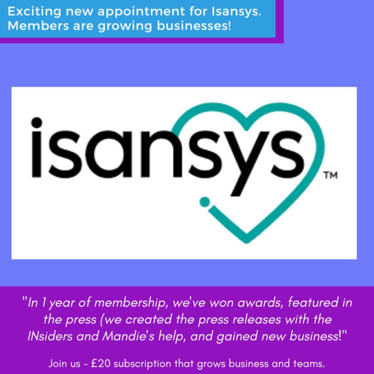 Exciting new appointment for members Isansys; members are growing businesses!