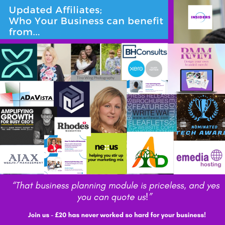 updated affiliates for insiders sept 2023