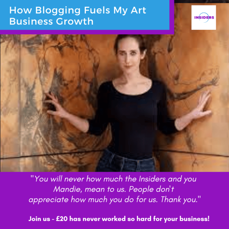 Charlie Kirkham artist talks about blogging for business insiders course