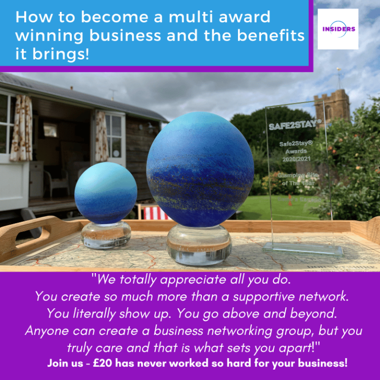 How to become a multi award winning business and the benefits it brings!