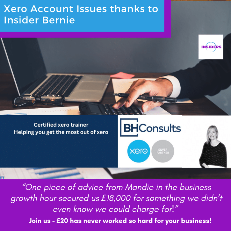 Xero Account Issues thanks to Insider Bernie