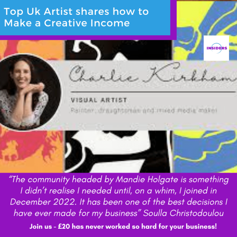 Top Uk Artist shares how to Make a Creative Income 