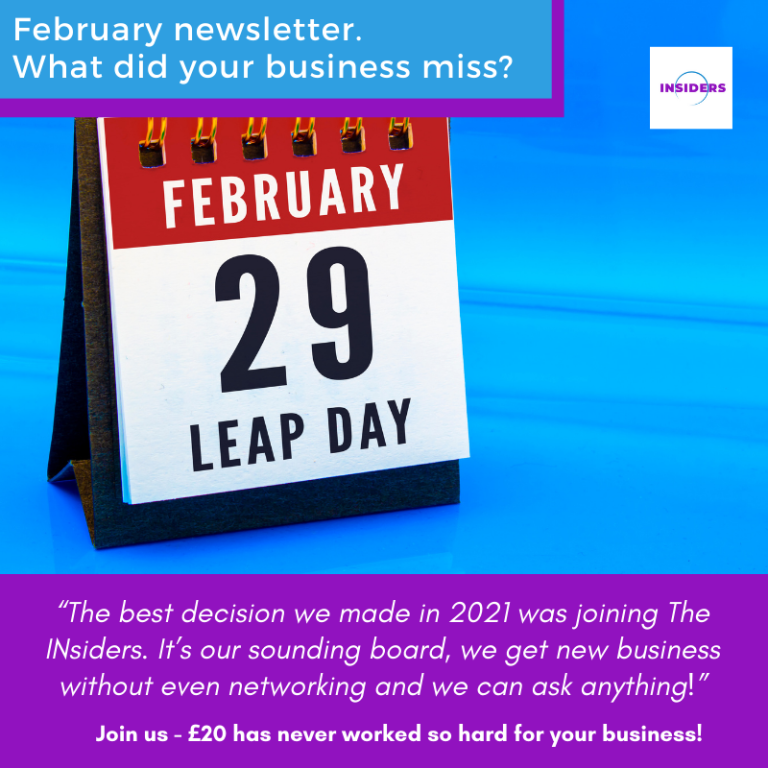 February Newsletter – what did your business miss?