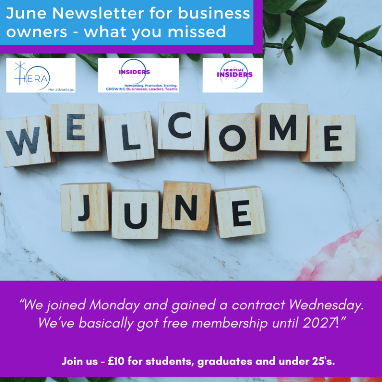 june newsletter for insiders and business owners