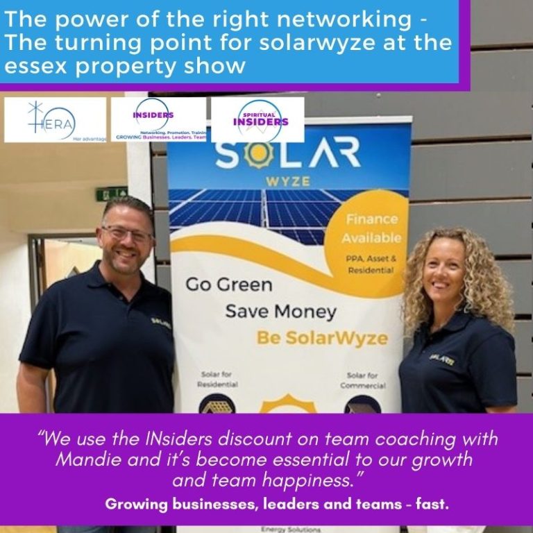 the benefits of networking for solarwyze with insiders mandie holgate
