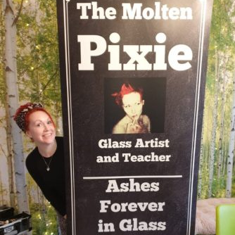 Claire Pavlou
The Molten Pixie
Cherishing your loved ones ashes and turning them into beautiful beads and decor for your home.
And Southend Ironworks events teaching you glass blowing!
Facebook
Instagram
www.themoltenpixie.com